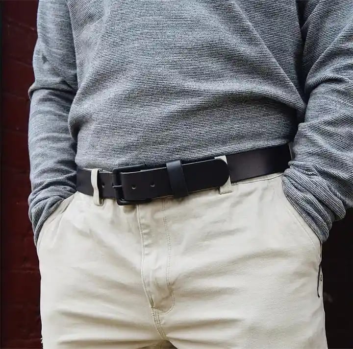 🔥100% Handmade Full-grain Buffalo Leather Belt (𝐉𝐚𝐤𝐞 𝐖𝐢𝐥𝐬𝐨𝐧