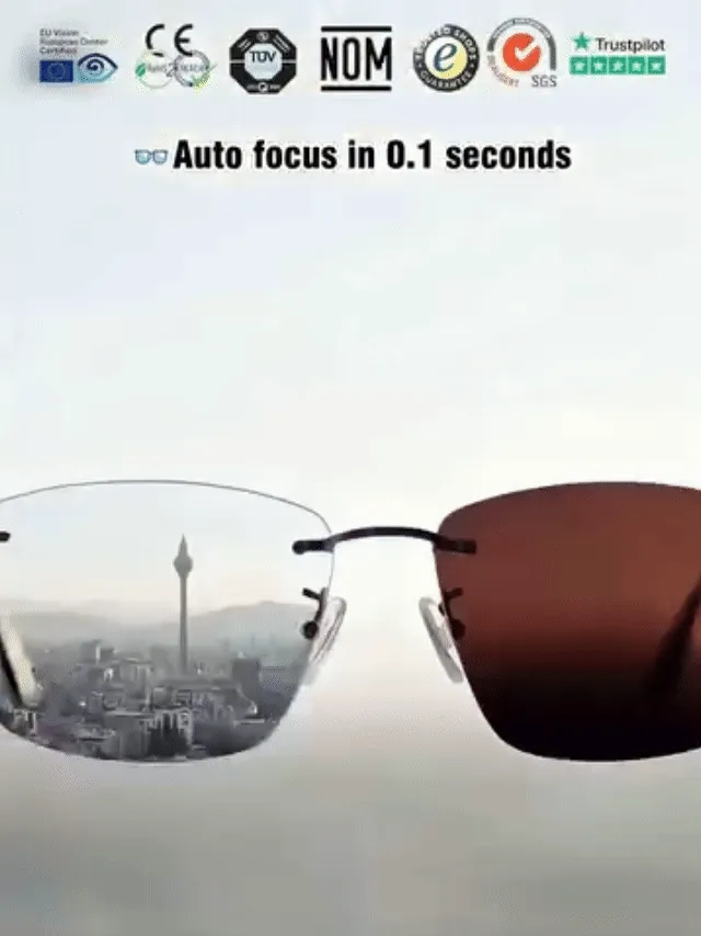 Supplied animation showing clear and tinted lens appearances