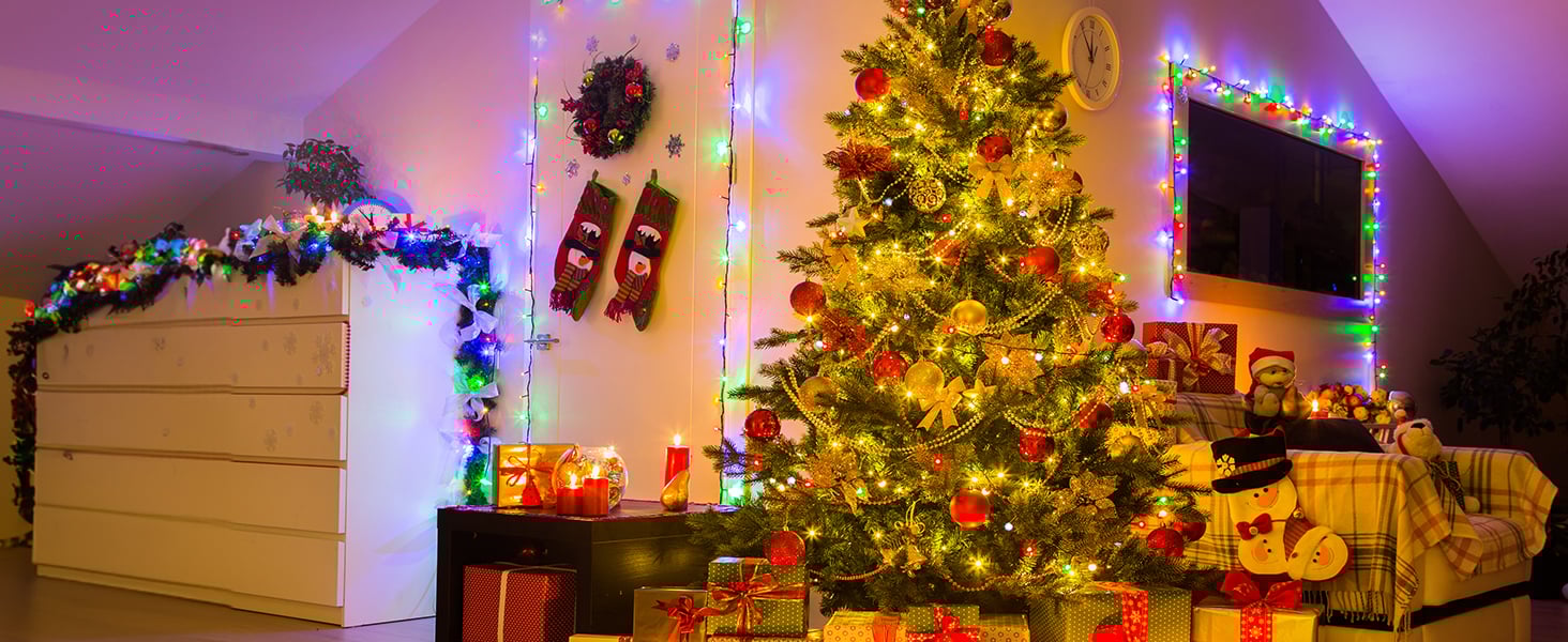 multicolor christmas lights