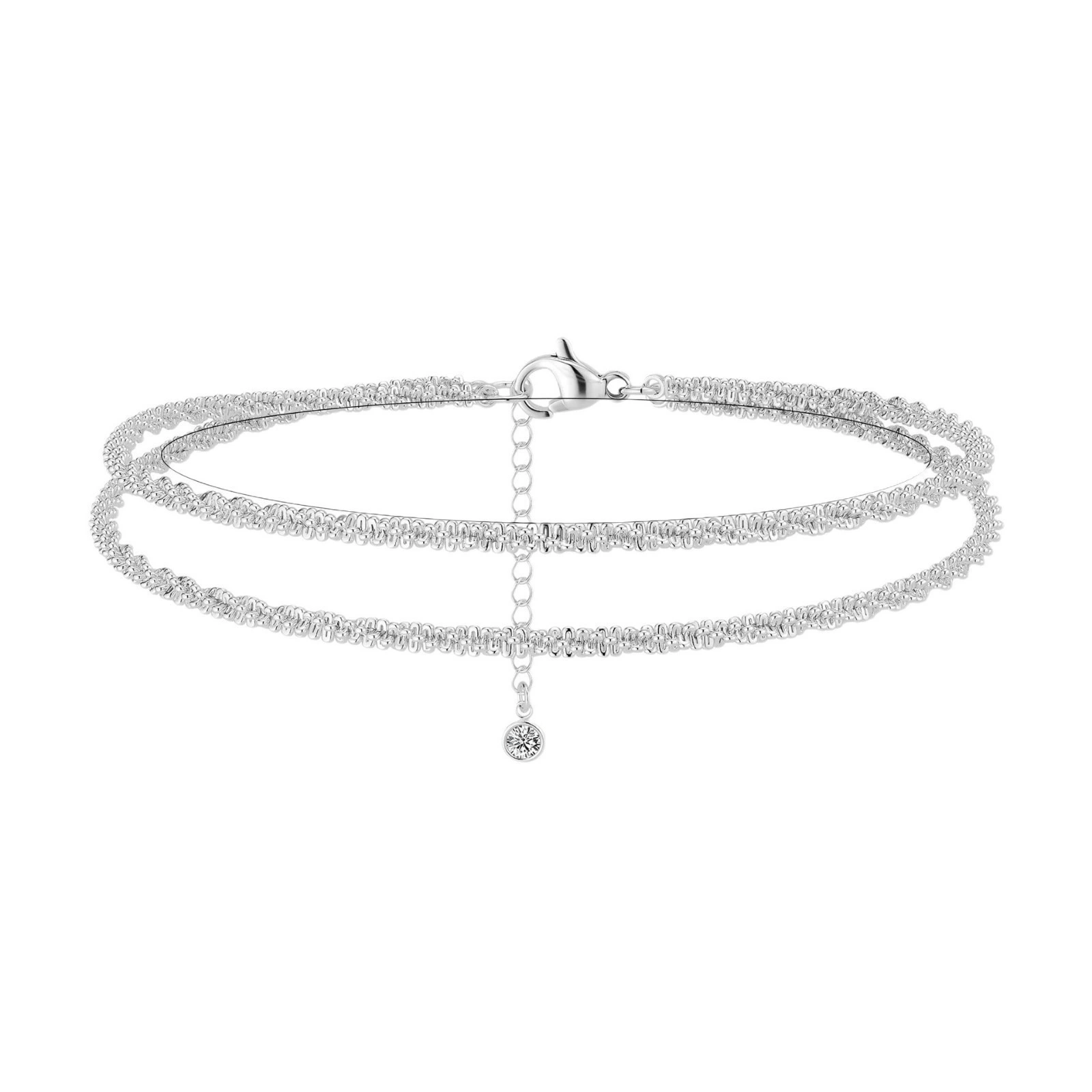 Dainty Layered Anklet For Women - Silver / BUY 1