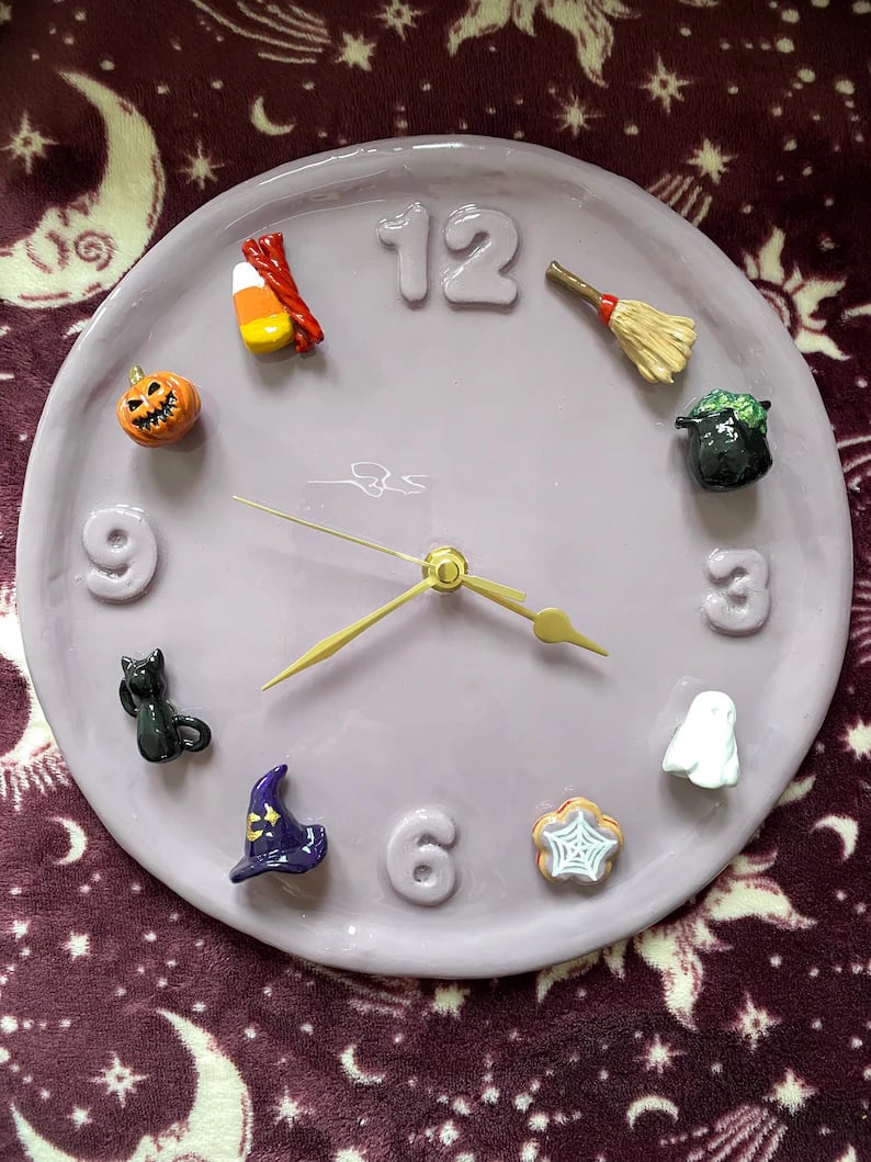 Handmade Clock with magnet charms image 2