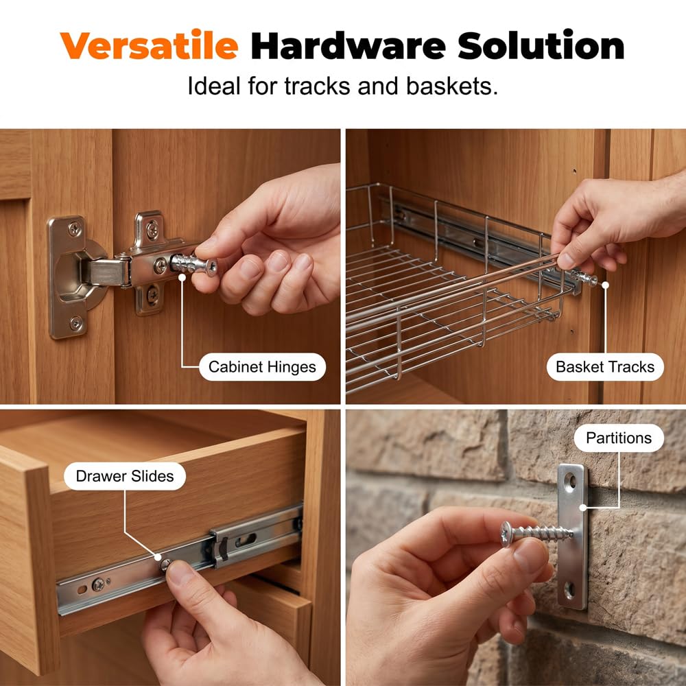 Versatile Hardware Applications for Hinges, Slides, and Tracks