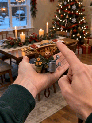Highland cow Christmas advent calendar