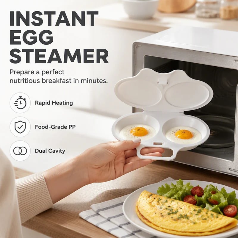 Easy microwave egg poacher breakfast preparation Easy microwave egg poacher breakfast preparation