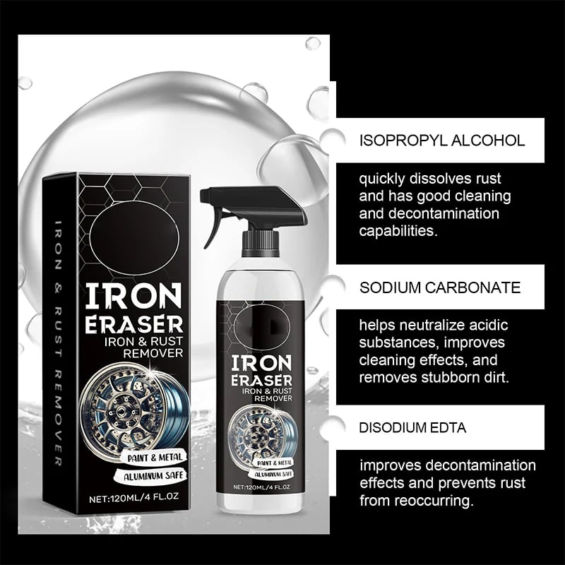 Quick acting fast rust remover