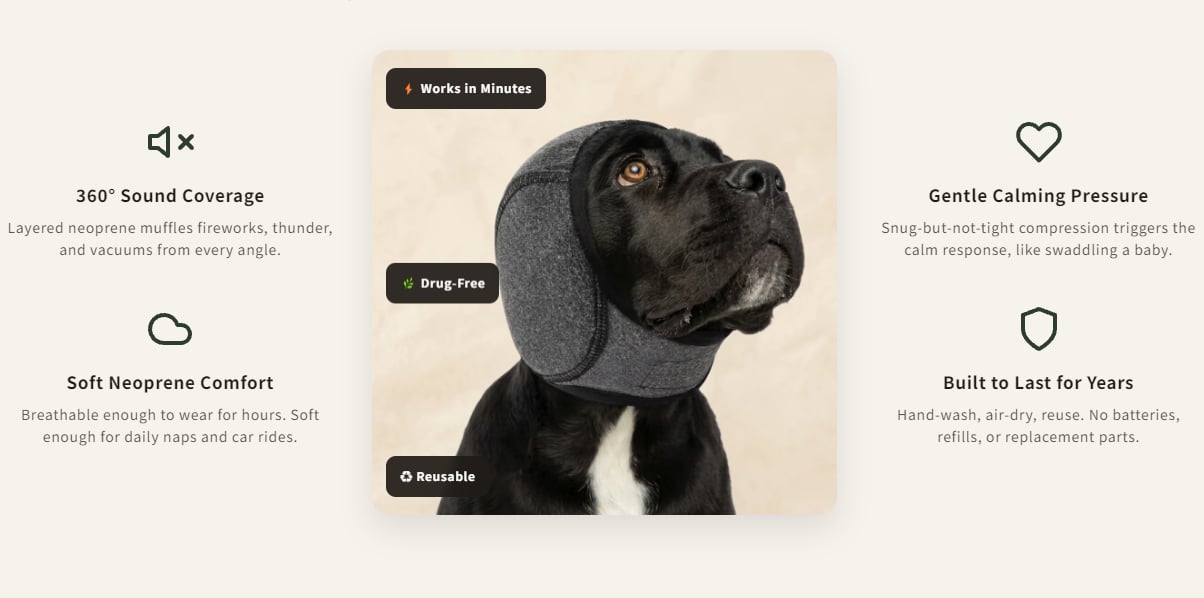 Dog calm wrap usage moments