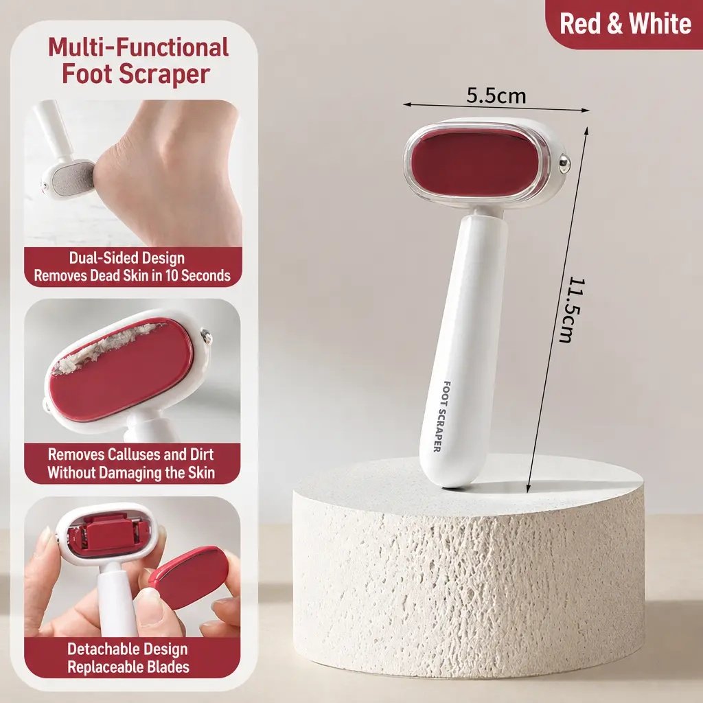 Compact foot scraper size