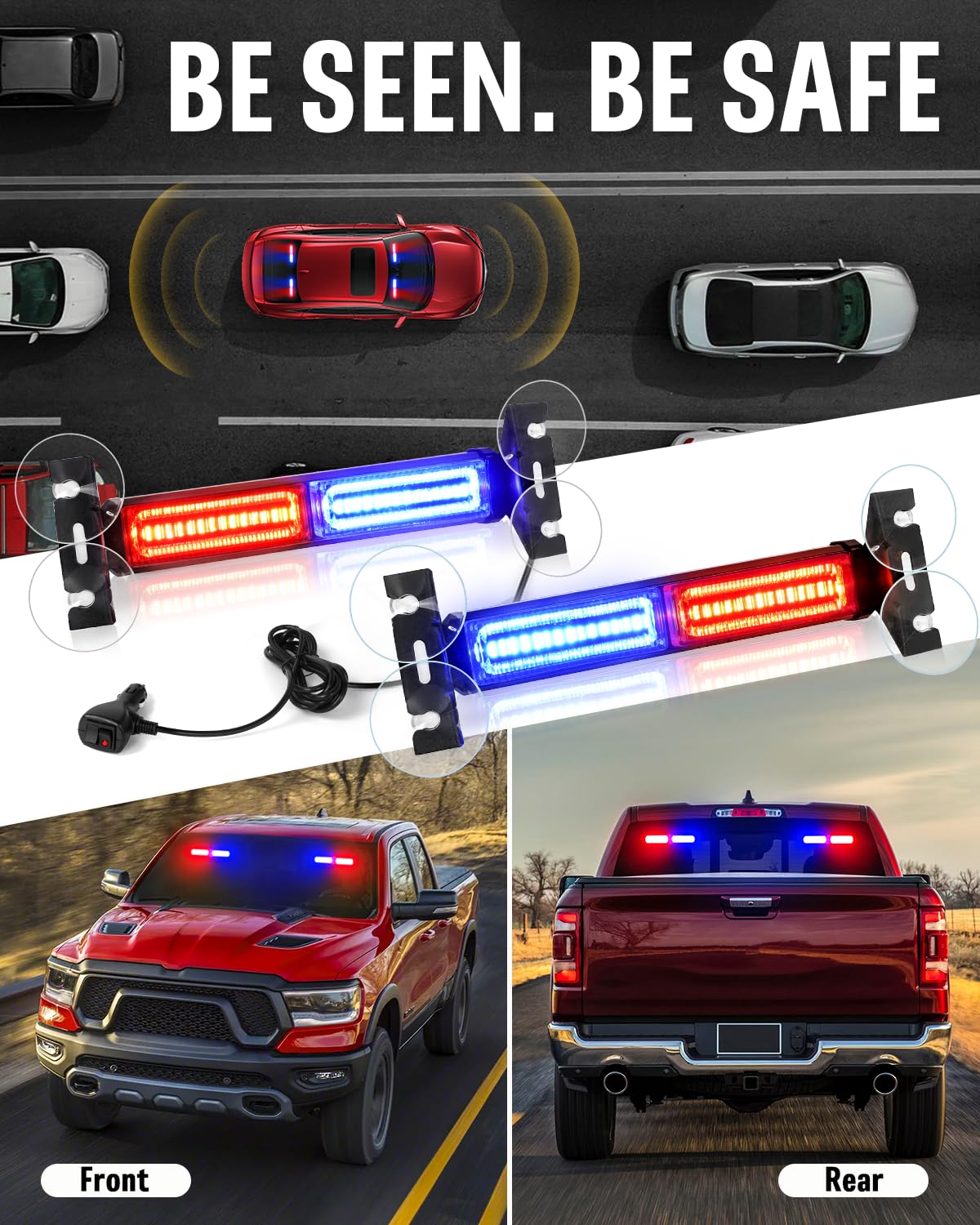 Front and Rear Windshield Emergency Placement Guide