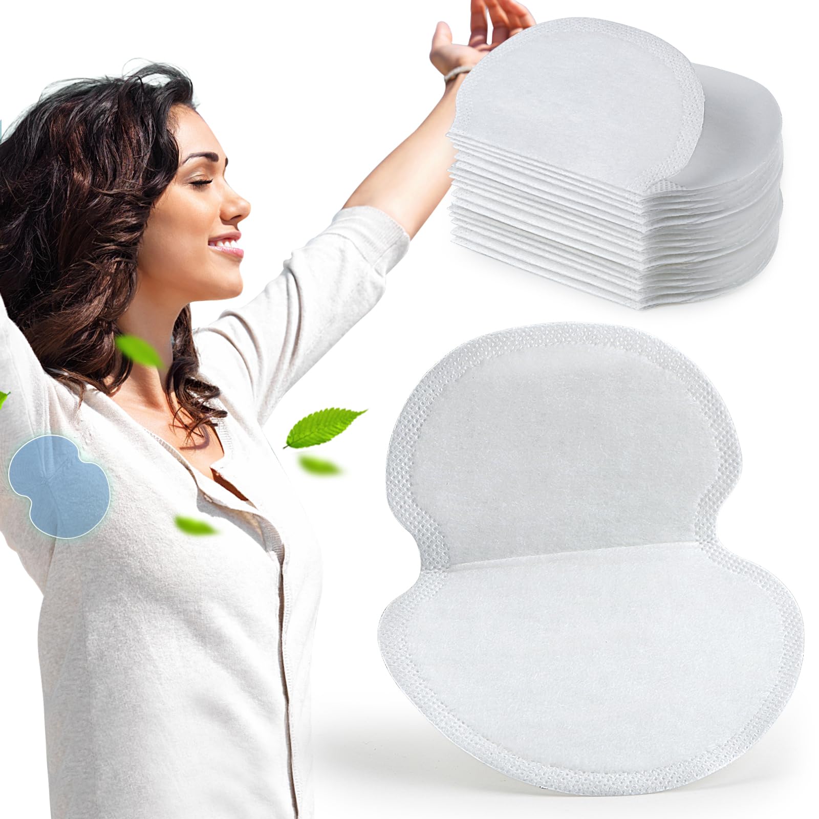 Premium Disposable Underarm Sweat Pads Stack and Usage