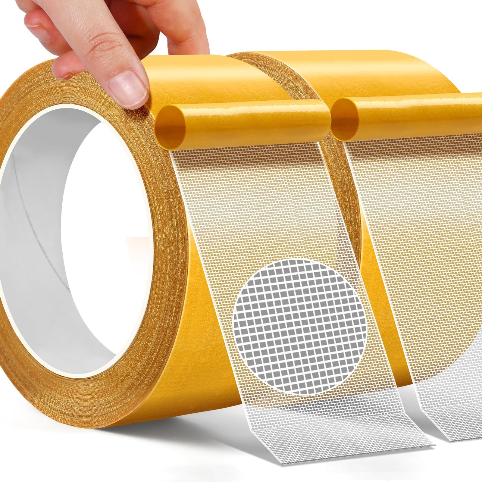 Heavy Duty Double Sided Fabric Tape with Strong Mesh Grid Structure