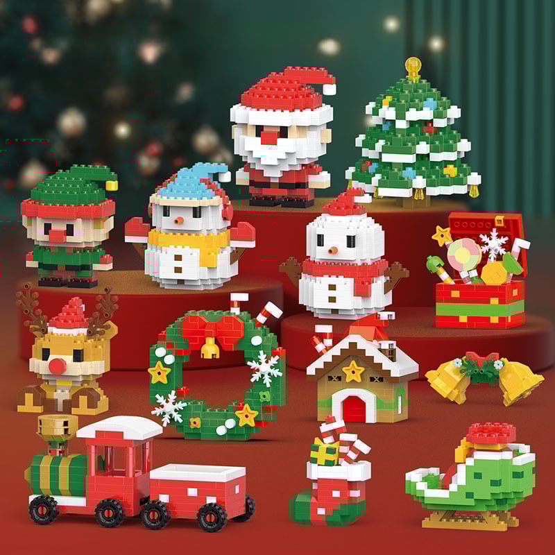 Santa Claus Design Building Blocks Toy