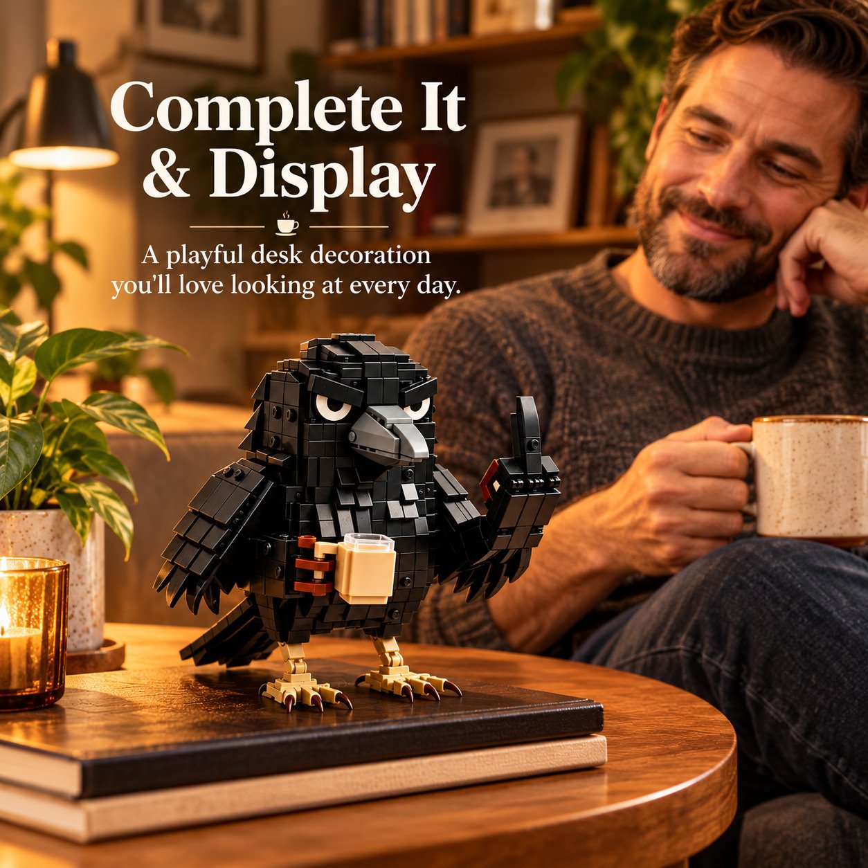 Coffee crow building set package display
