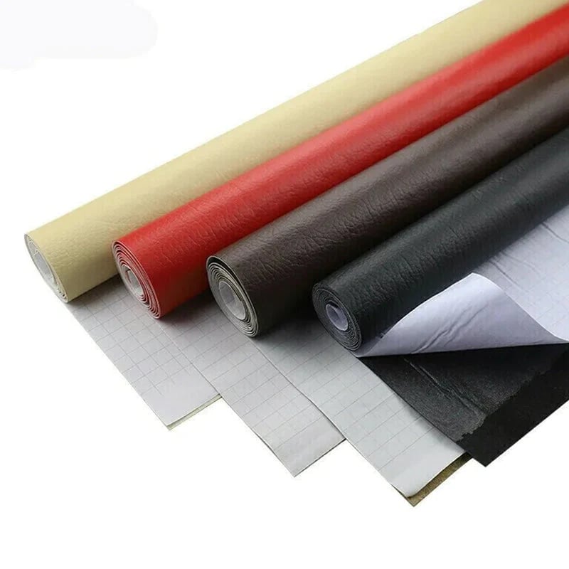 Instructions for cleaning cutting and applying self-adhesive leather repair tape