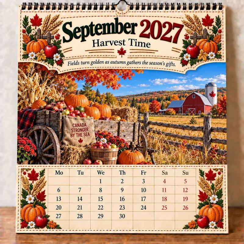 September 2027 Canada Calendar