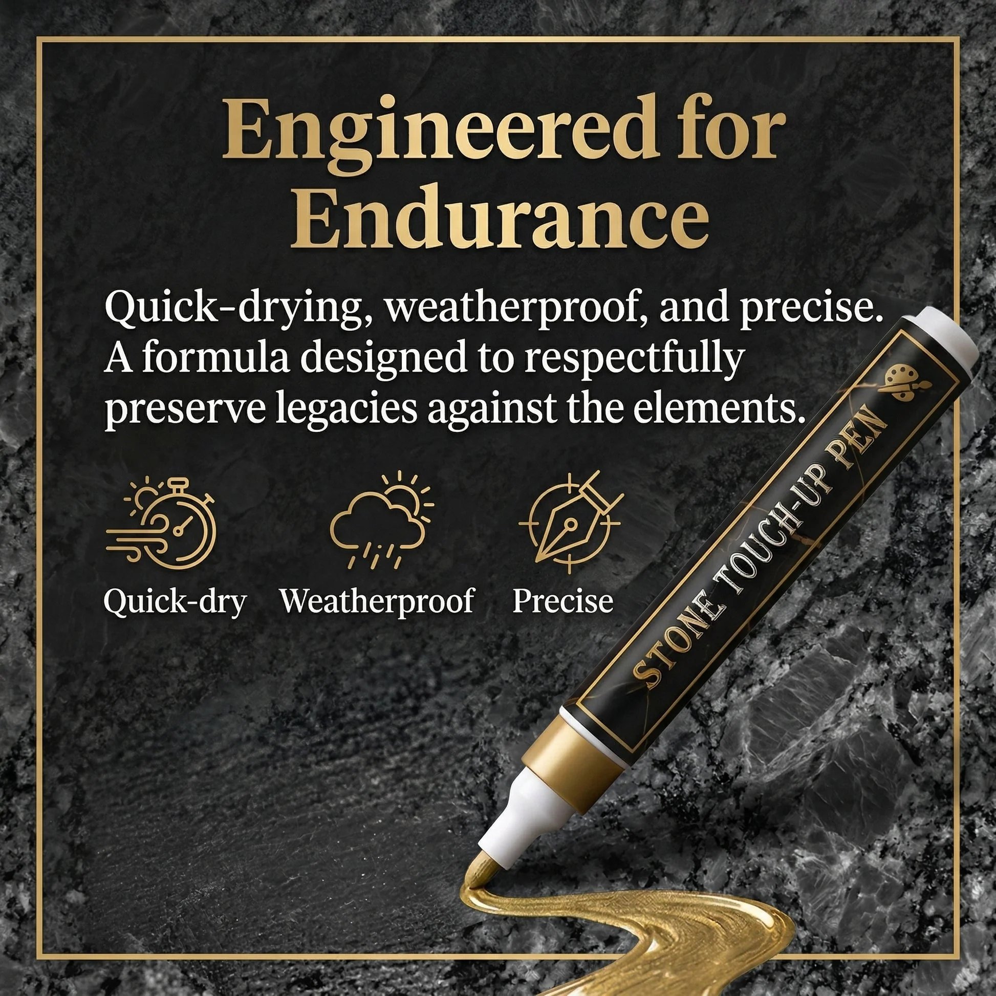 Weatherproof tombstone pen