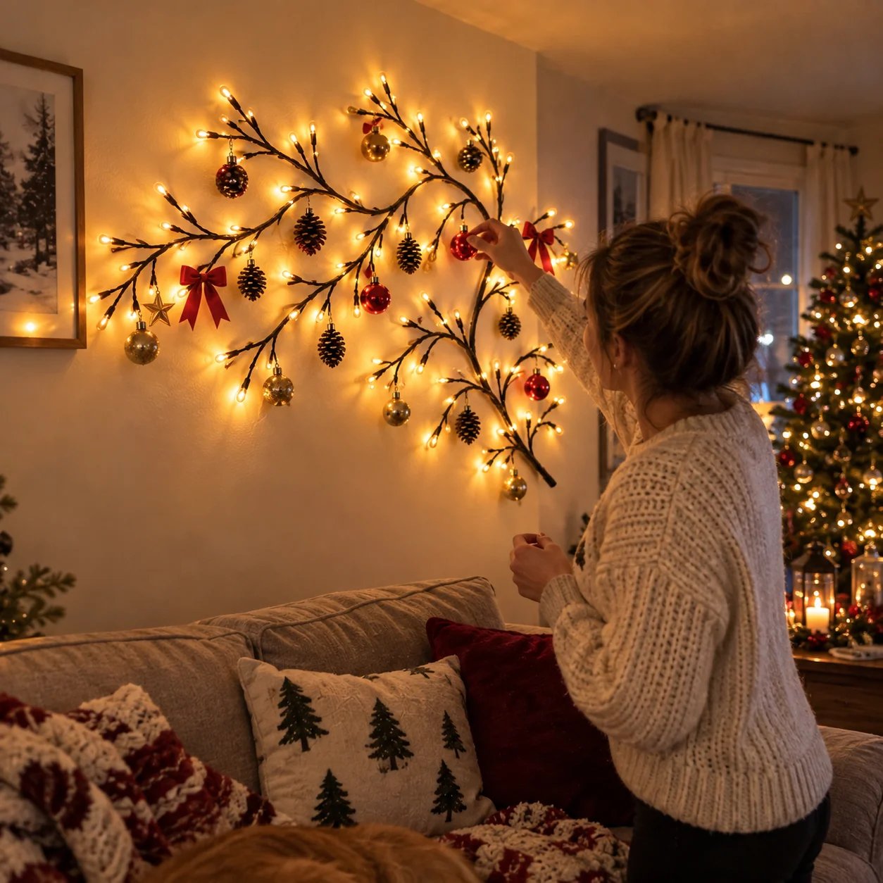 Instant Christmas atmosphere branch lights