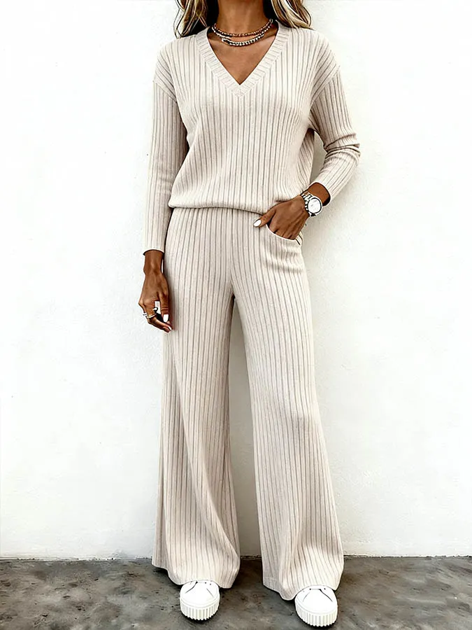 Knit dress set with knee high boots work outfit