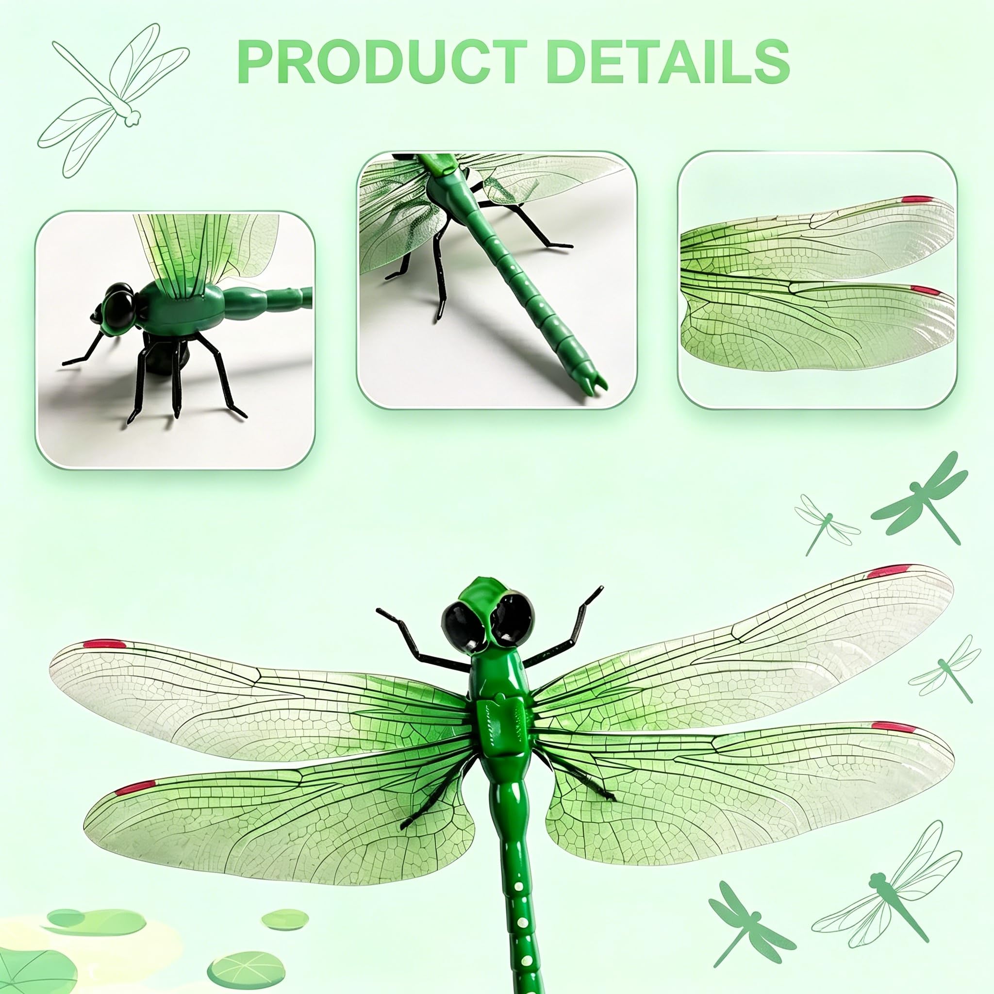 Intricate Wings and Lifelike Body Details of Dragonfly Clip