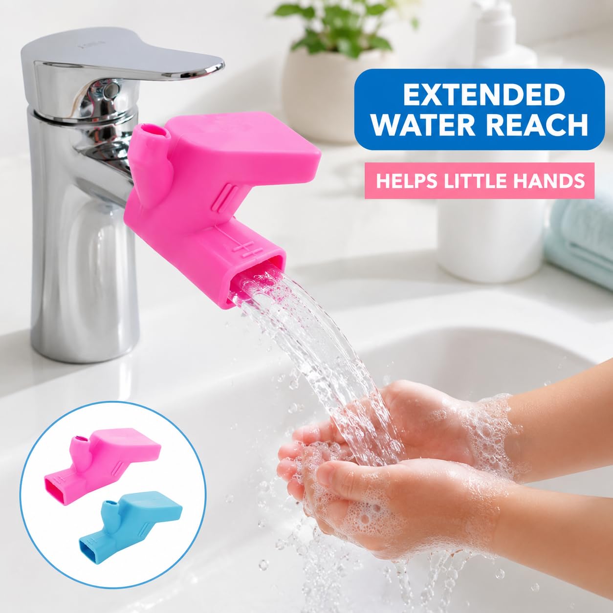 Extended Water Reach Helps Toddlers Wash Hands