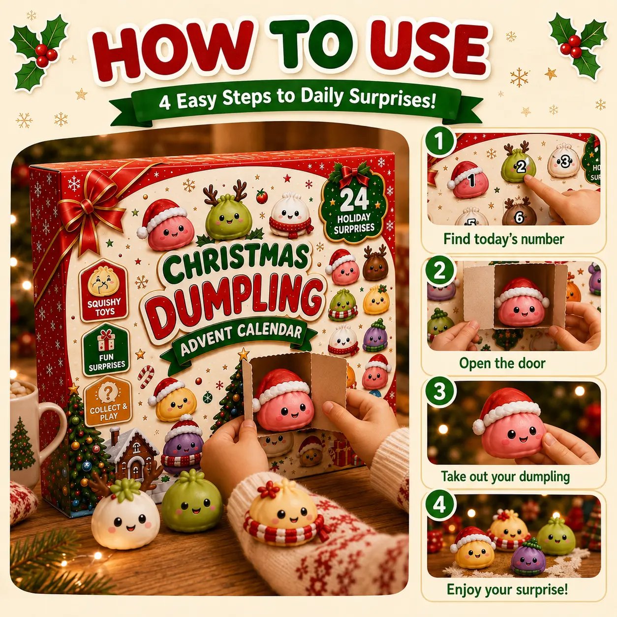How to use the Christmas Mini Squishies Advent Calendar