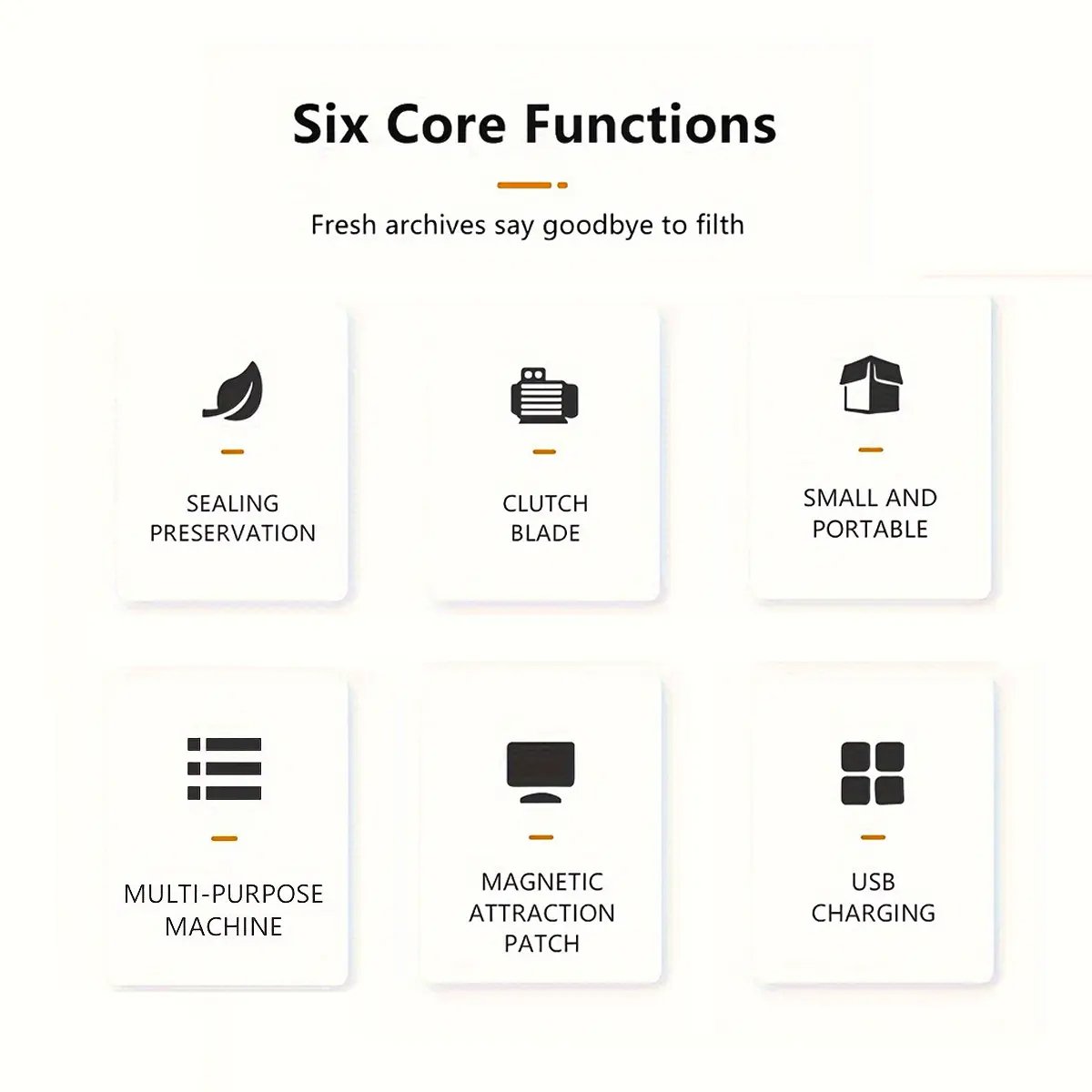 Six core functions icons