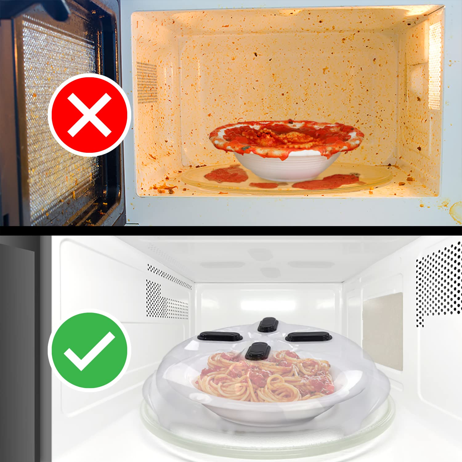 Before and After Microwave Cleanliness