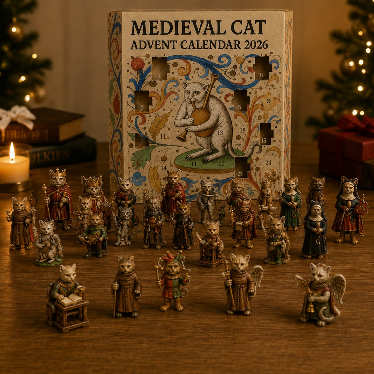 Medieval Cat Advent Calendar 2026 – 24 Historic Cat Charms