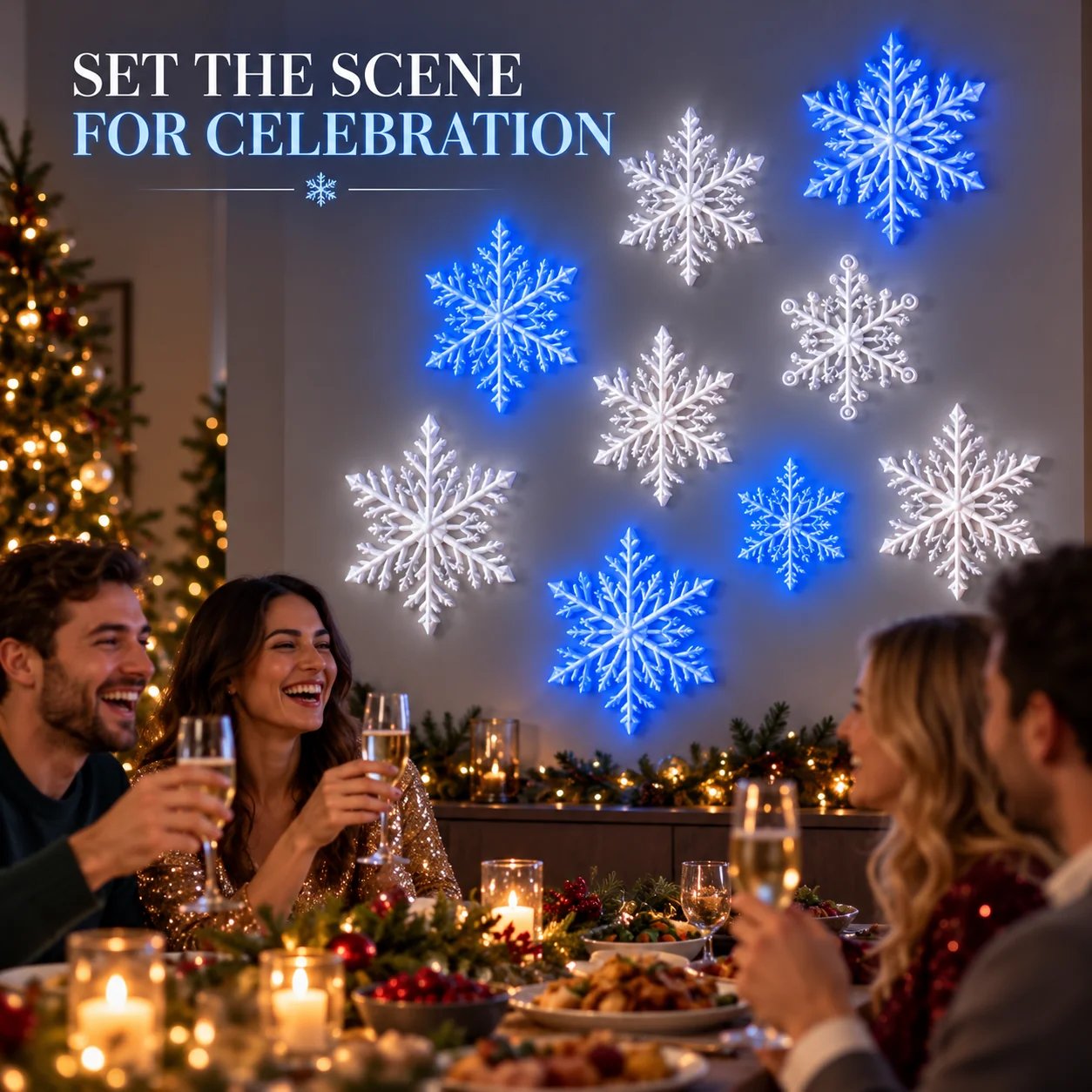 LED-Schneeflocken-Wandlichter als Weihnachtsgeschenk LED-Schneeflocken-Wandlichter als Weihnachtsgeschenk