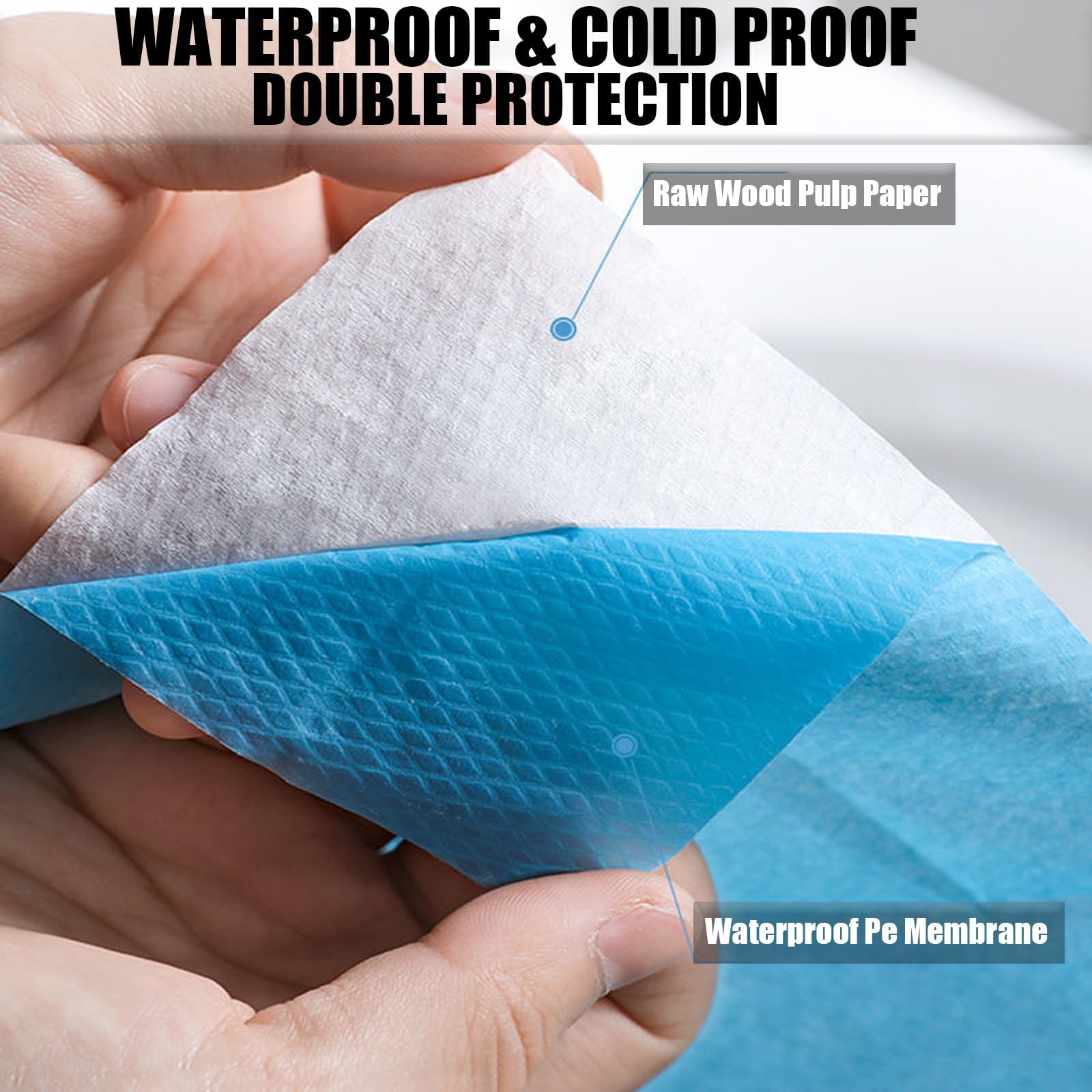 Double layer waterproof disposable toilet seat cover