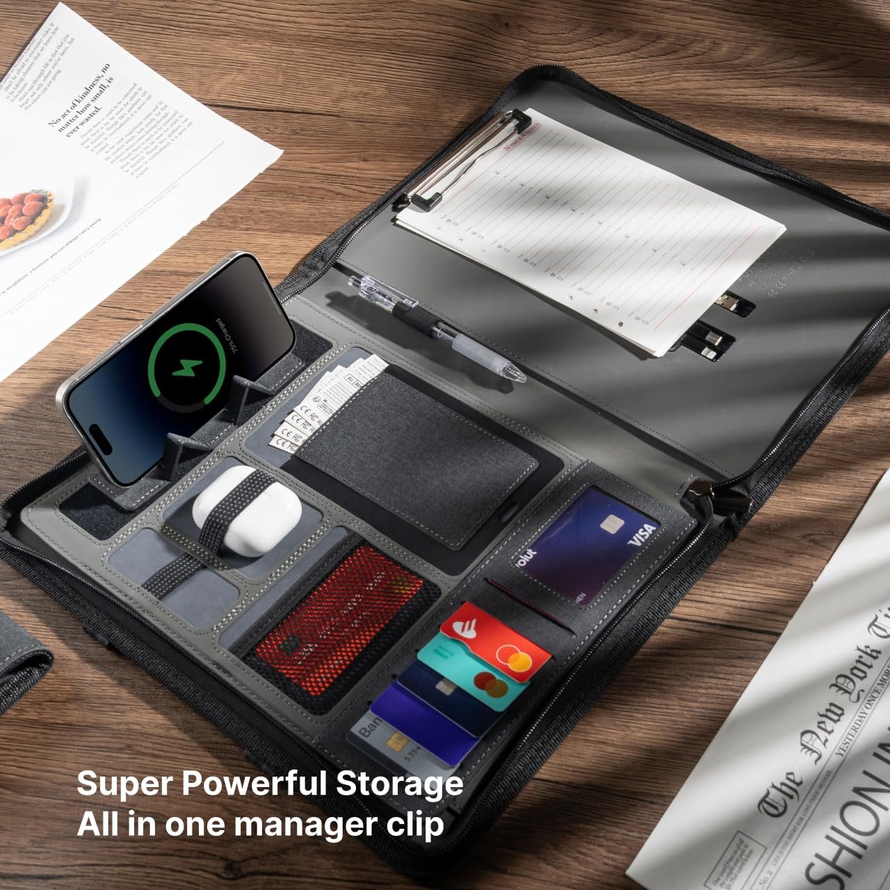 Wireless and Wired Power Bank Charging Feature