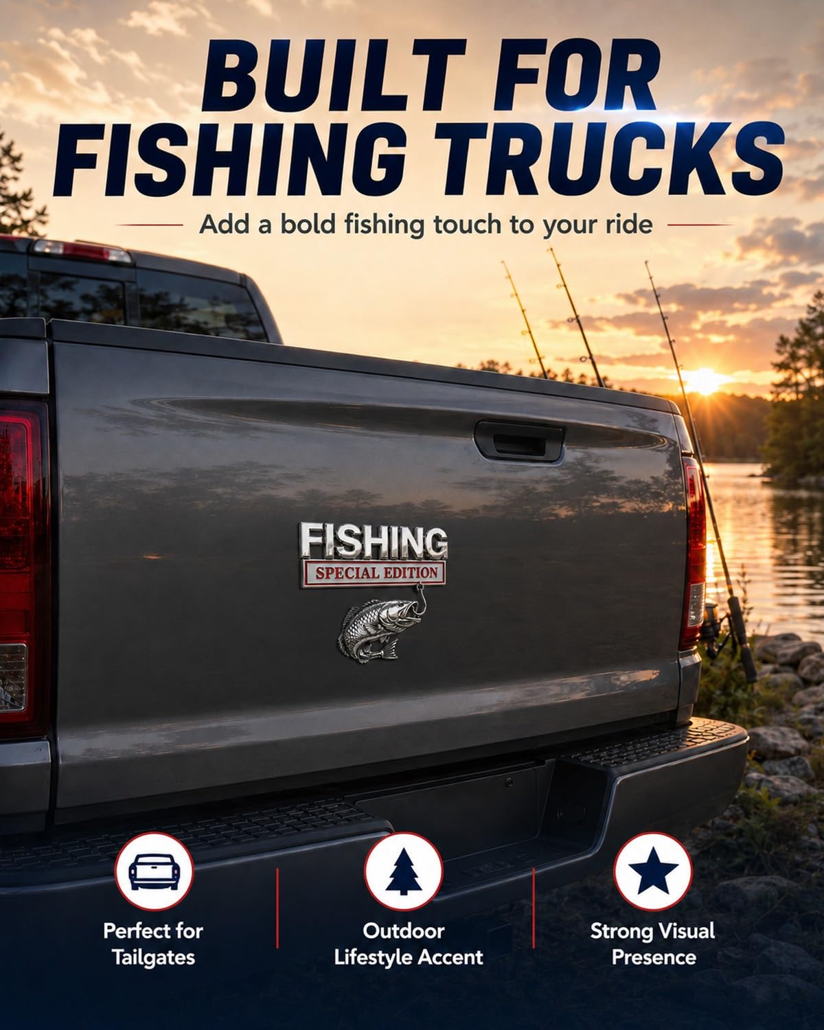 Show Your Fishing Pride 3D Metal Badge