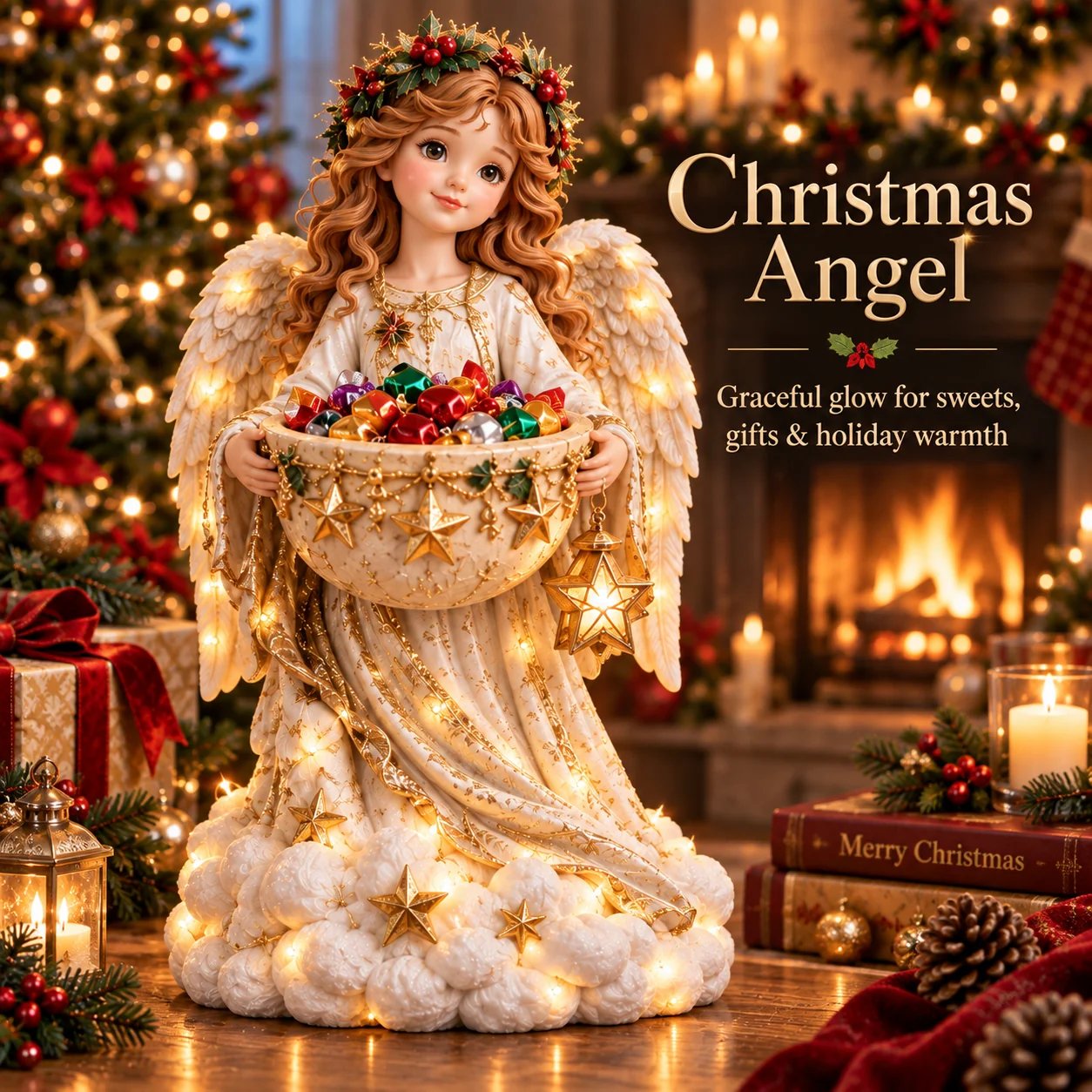Weihnachtsengel Keramik-Süßigkeitenschale