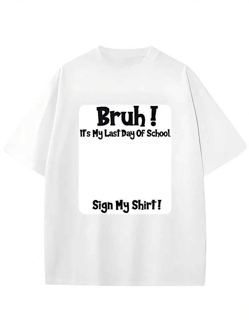 White Last Day of School Autograph Shirt