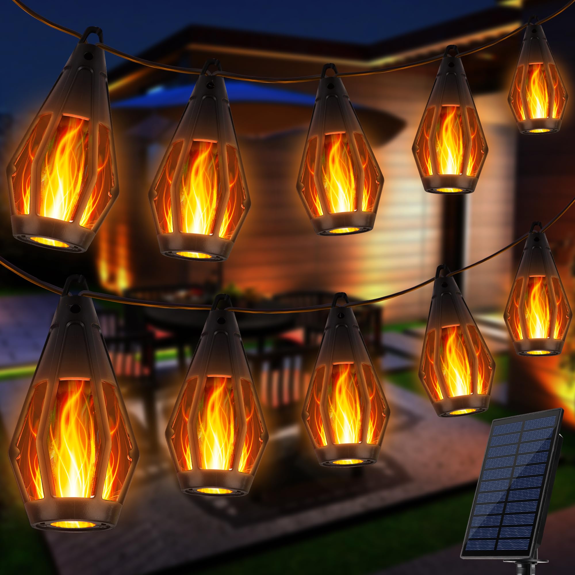 Solar Flame String Lights Main View