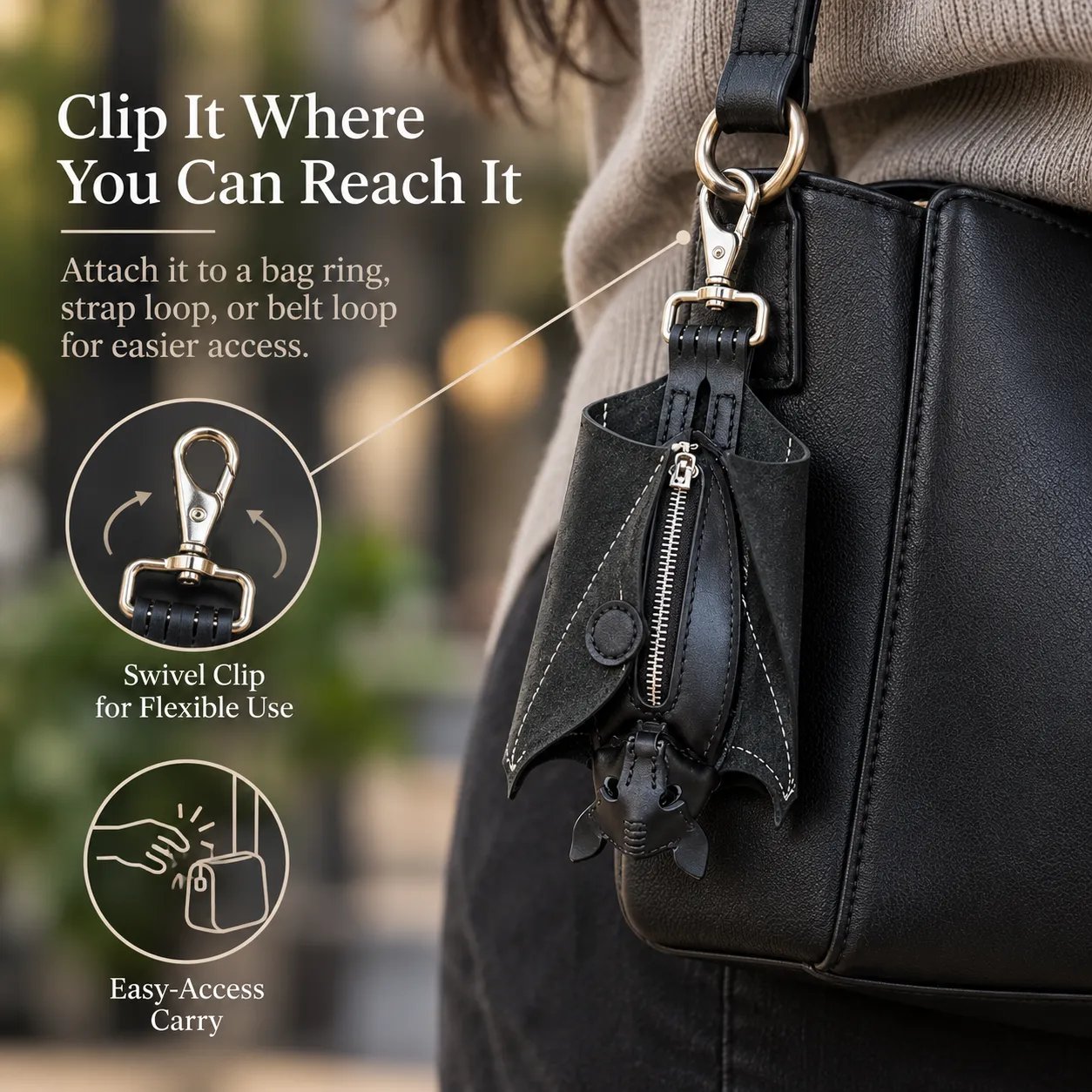 🦇Foldable Bat Wing Coin Purse With Clip