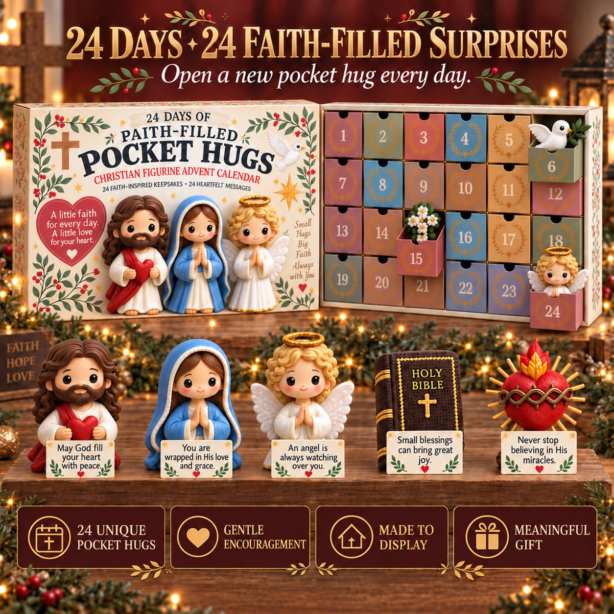 Woman receiving a faith-filled Pocket Hug as a meaningful Christian gift