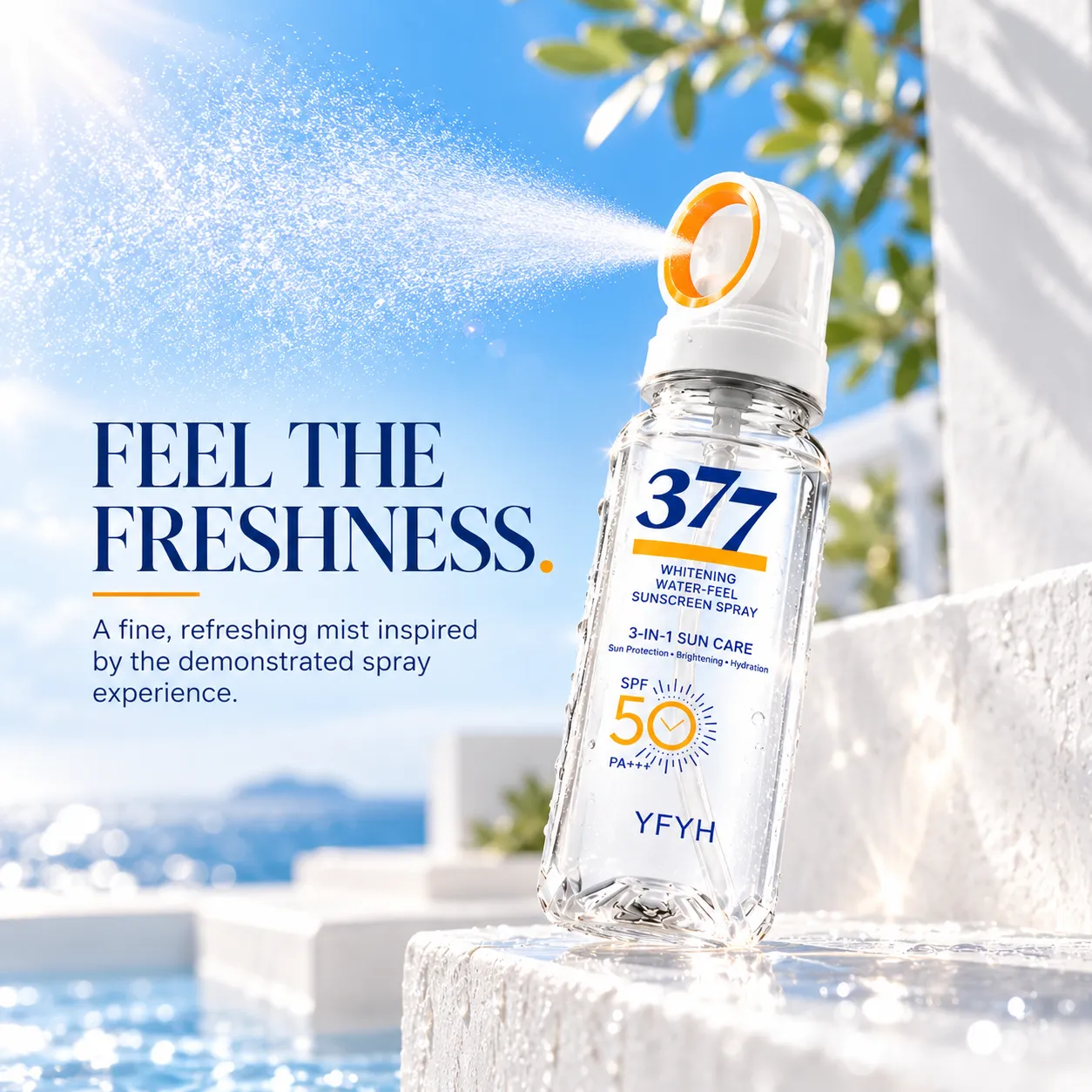 Feel the Freshness - A fine, refreshing mist inspired by the demonstrated spray experience