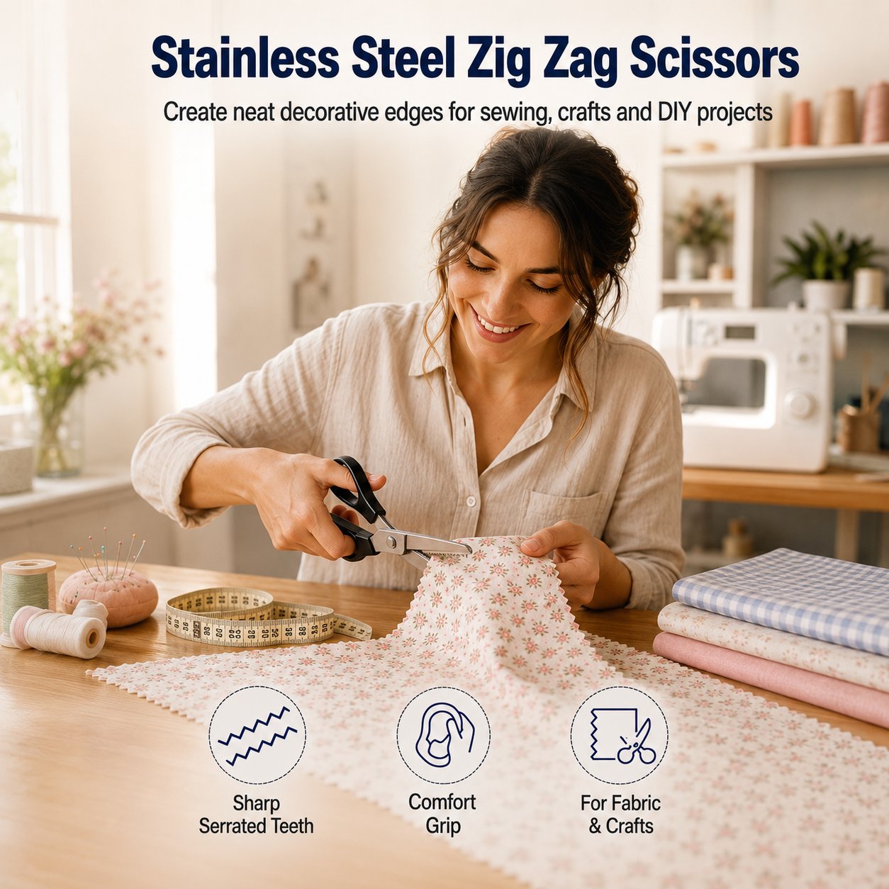 Zig Zag Pinking Shears Serrated Blade