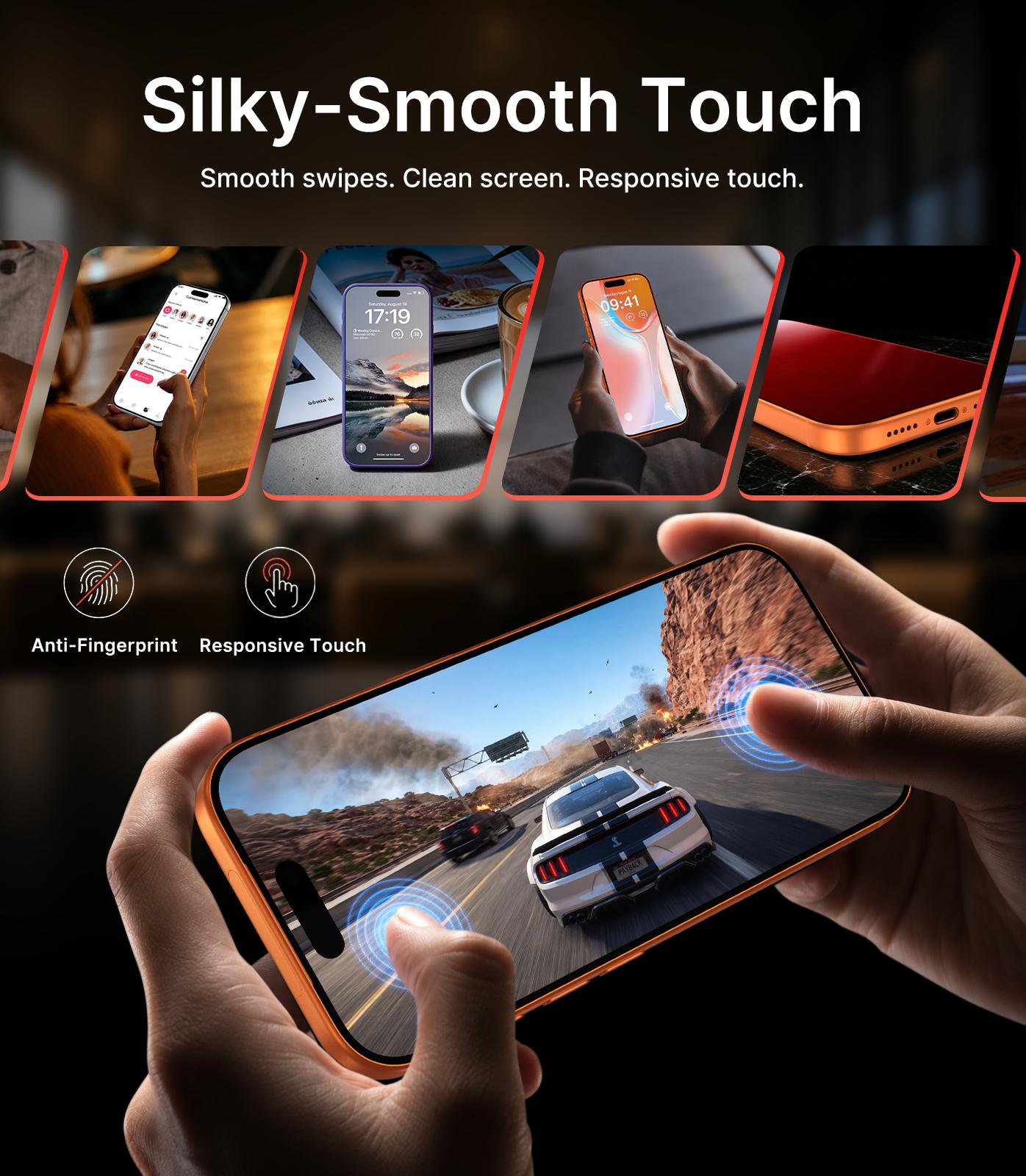 2-PCS PandaShield RED\Privacy\HD Transparent Screen Protector for iPhone 13 14 15 16 17 18 Plus Pro Max - Anti-Spy, Easy Install, 9H Hardness, Full Coverage, Smartphone Cellphone Protective Accessory, fully protection