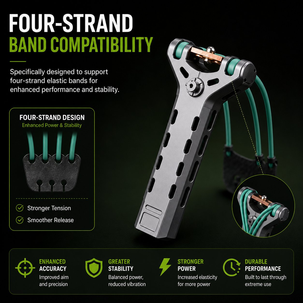 Limited-Time 50% OFFProfessional Telescopic Aluminum Alloy Auto-Loading Slingshot Full Kit (200 Steel Balls)