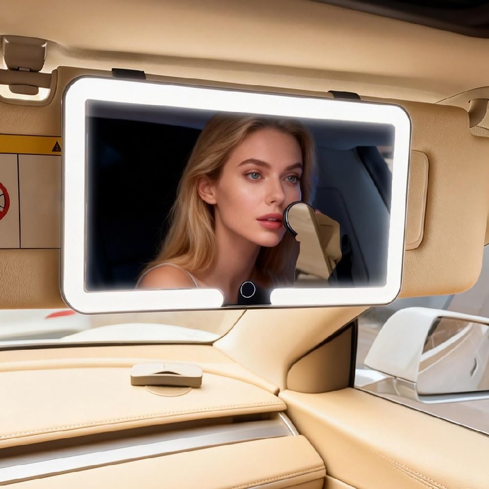 LED Car Vanity Mirror HD Reflection