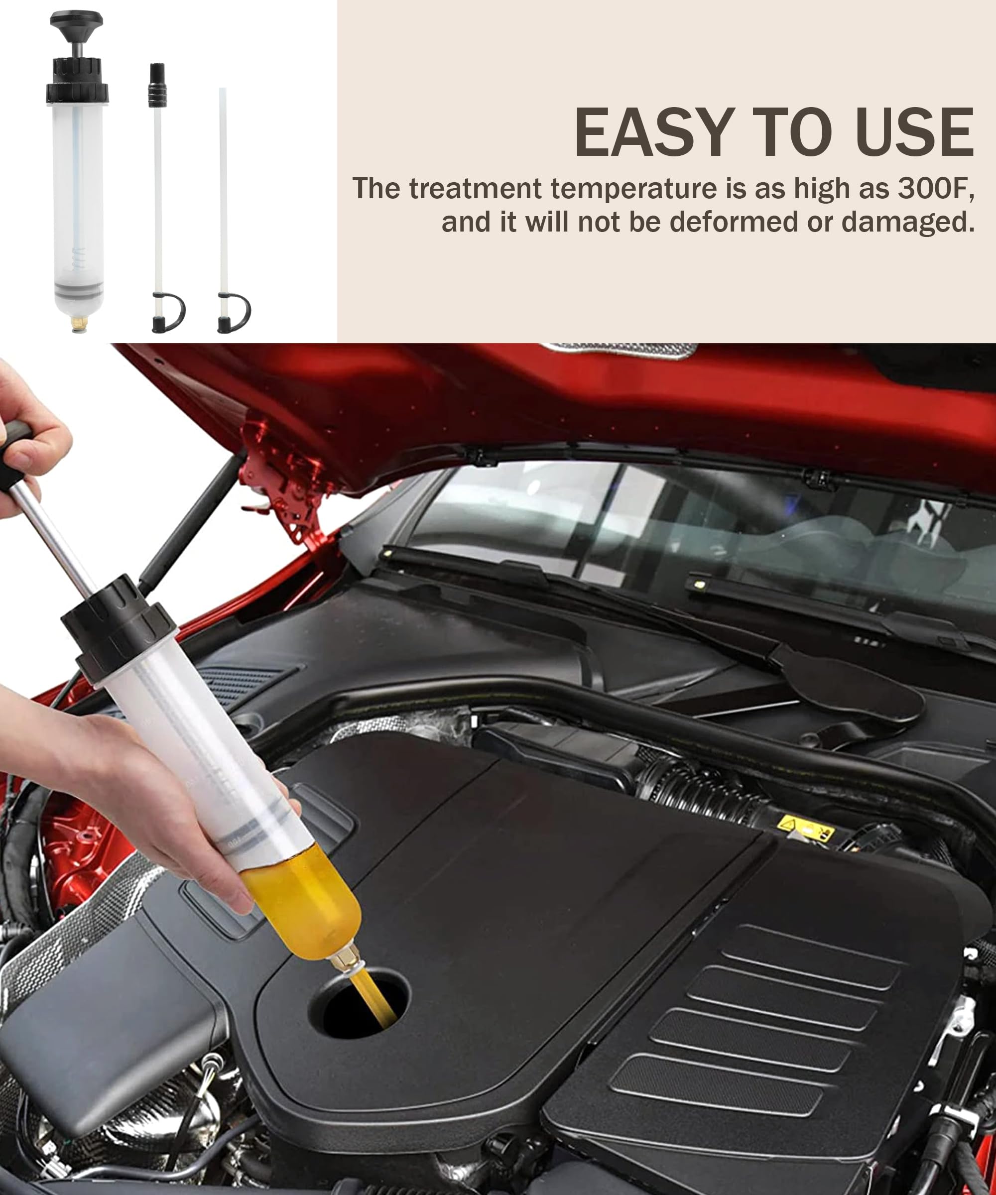 Easy to use manual suction pump on car engine oil replacement