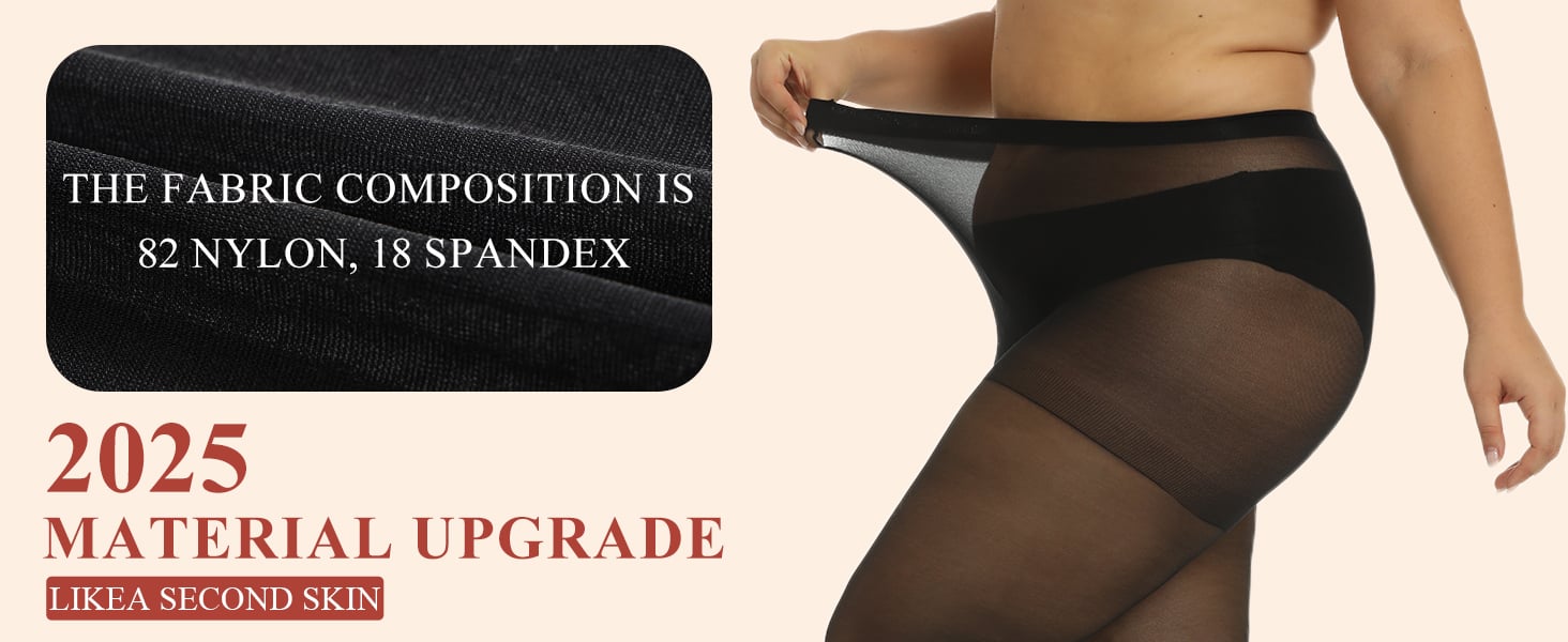 Plus Size Sheer Tights for Women 20d stockings