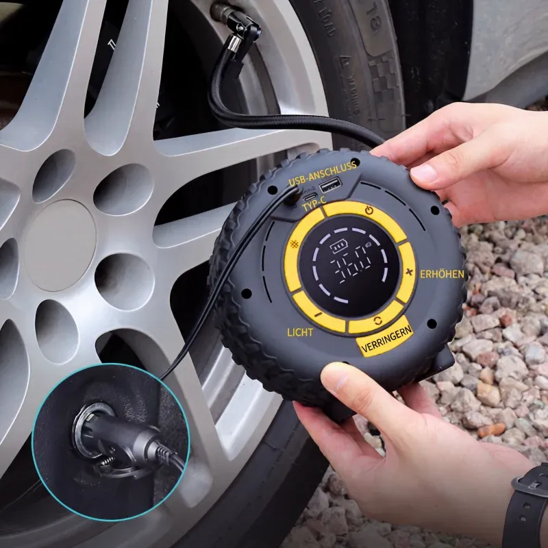 Kompakte Bauform des 4-in-1 Starthilfegeräts
