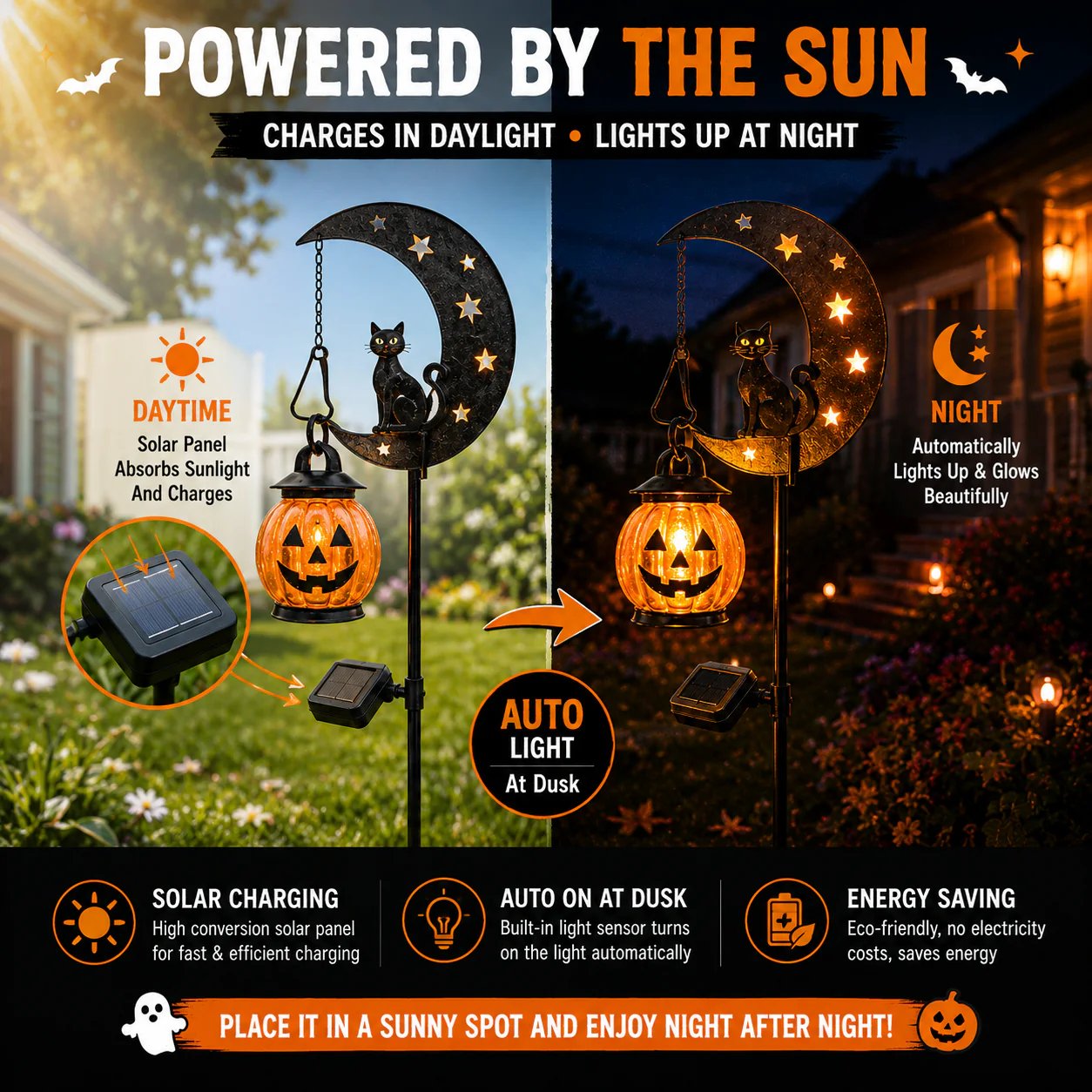 Solar Powered Halloween Garden Stake Light Solar Powered Halloween Garden Stake Light