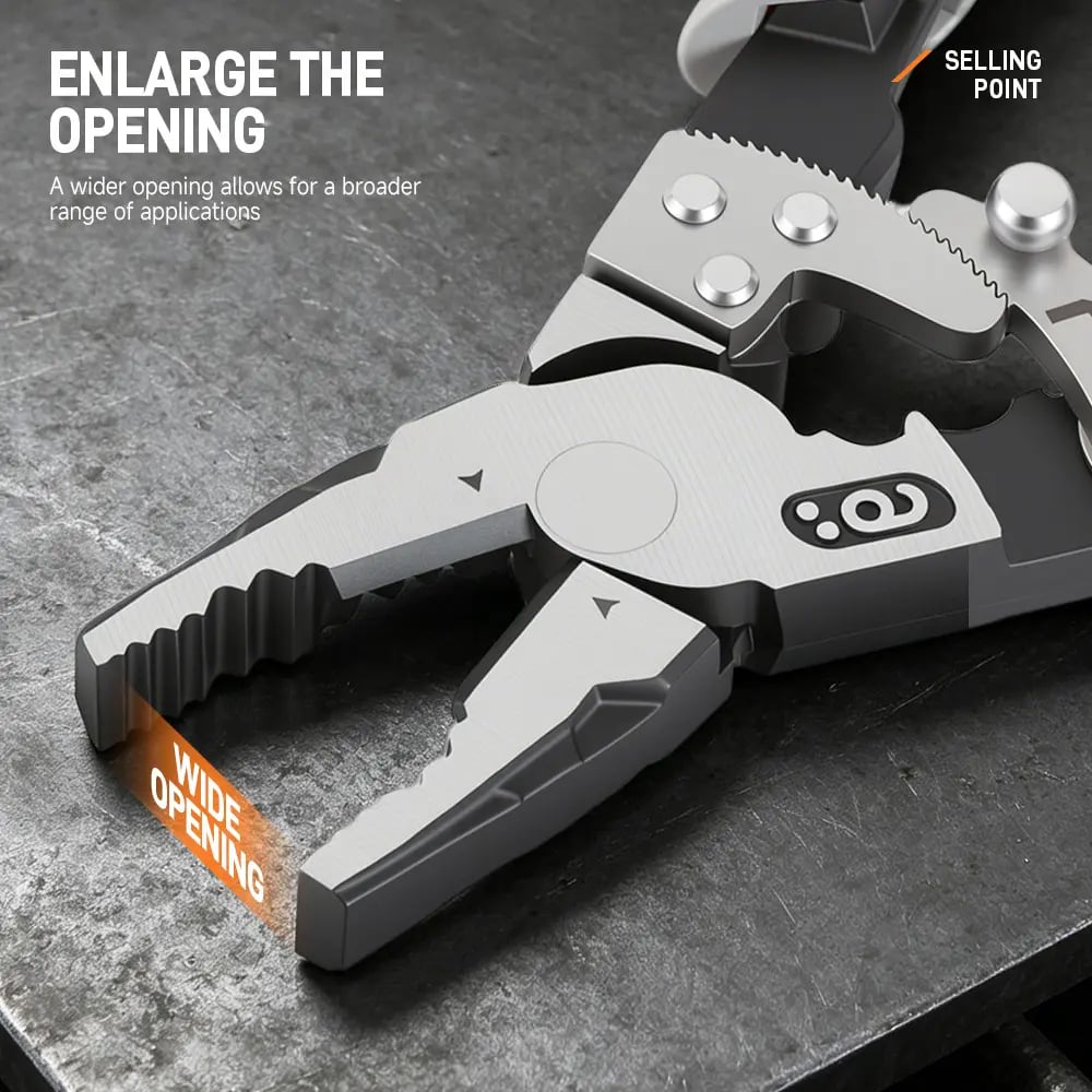 Wide Opening Industrial Ratchet Pliers
