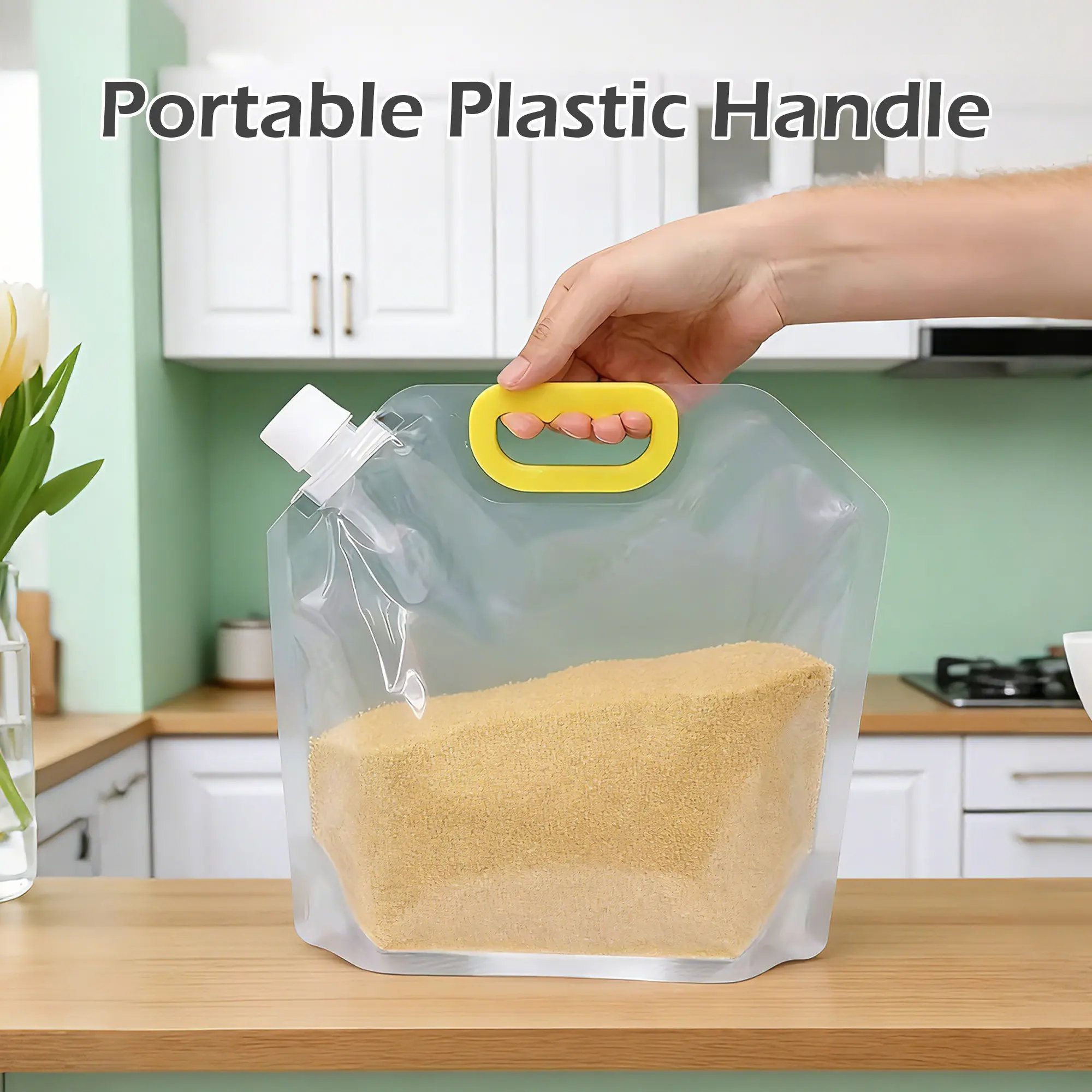 Portable Plastic Handle Grain Storage Bag