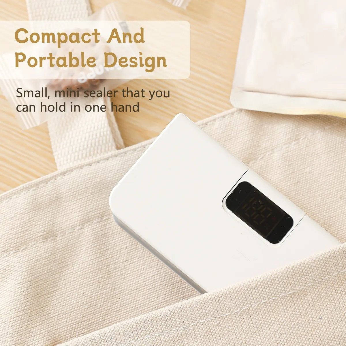 Compact size in a bag