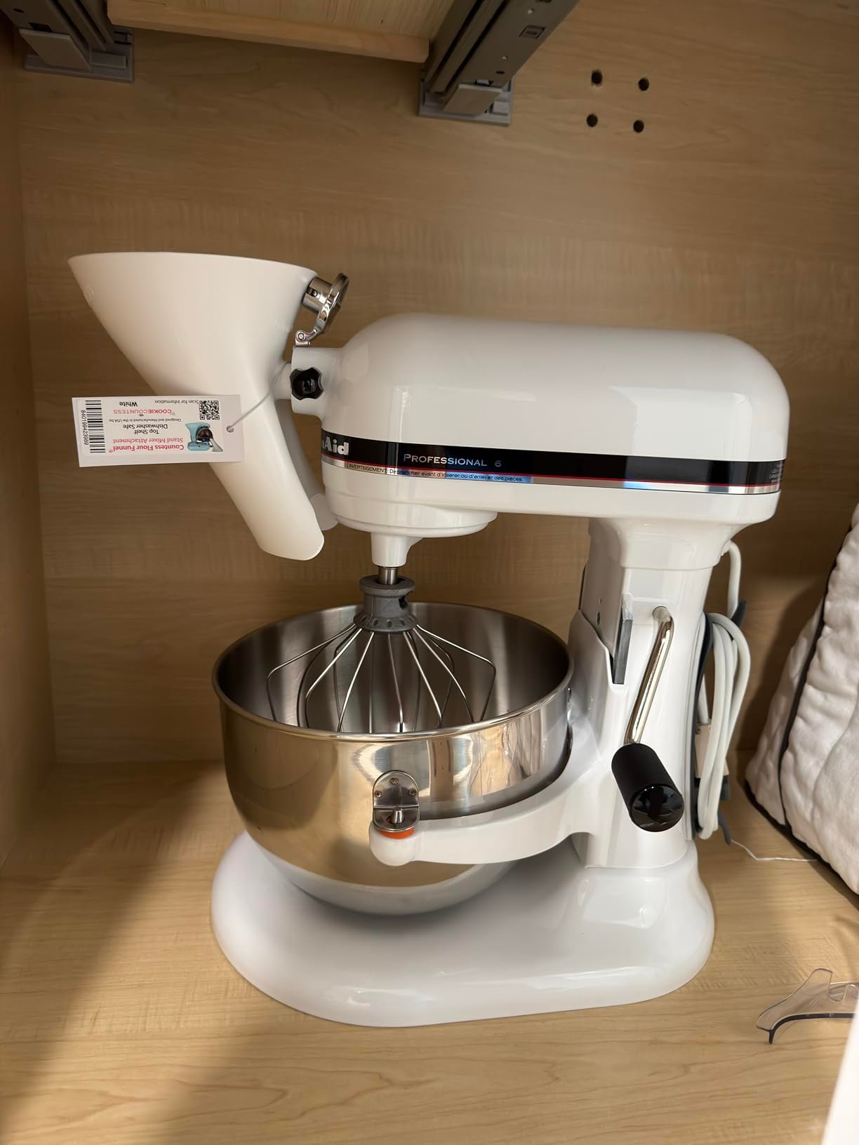 Doesn't fit a 6 quart professional mixer - BEWARE - they will charge you almost $6 to return it!!