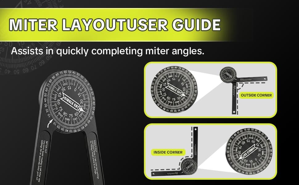 Miter saw protractor usage guide